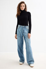 Inside Jersey Cuello Alto negro