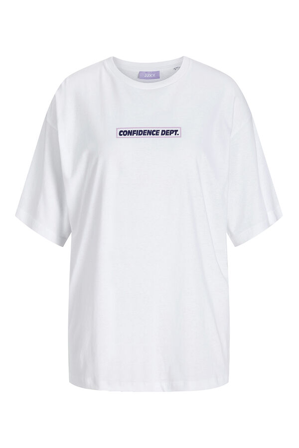 Jack & Jones Camiseta oversize con estampa blanco