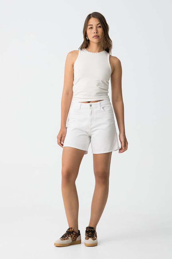 Tiffosi Cal&ccedil;as jeans branco