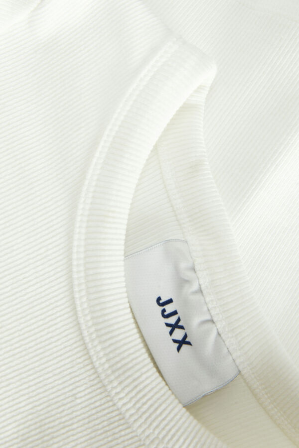Jack & Jones T-shirt nervuras b&aacute;sica branco