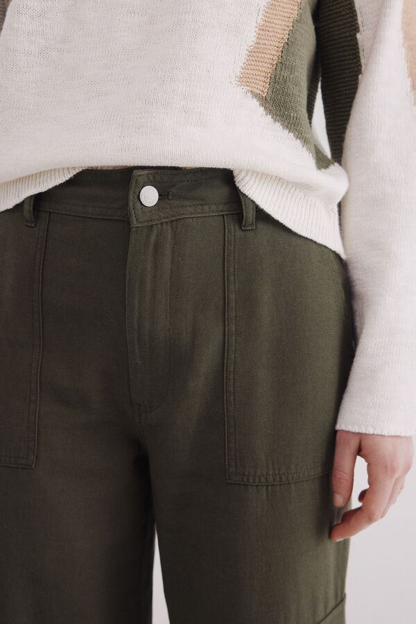 Springfield Pantal&oacute;n cargo ligero kaki