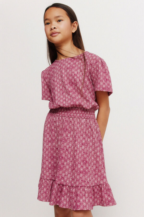 Springfield Kids Vestido de menina manga curta IKAT rosa