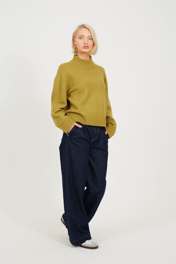 Brave Soul Camisola de malha malha verde