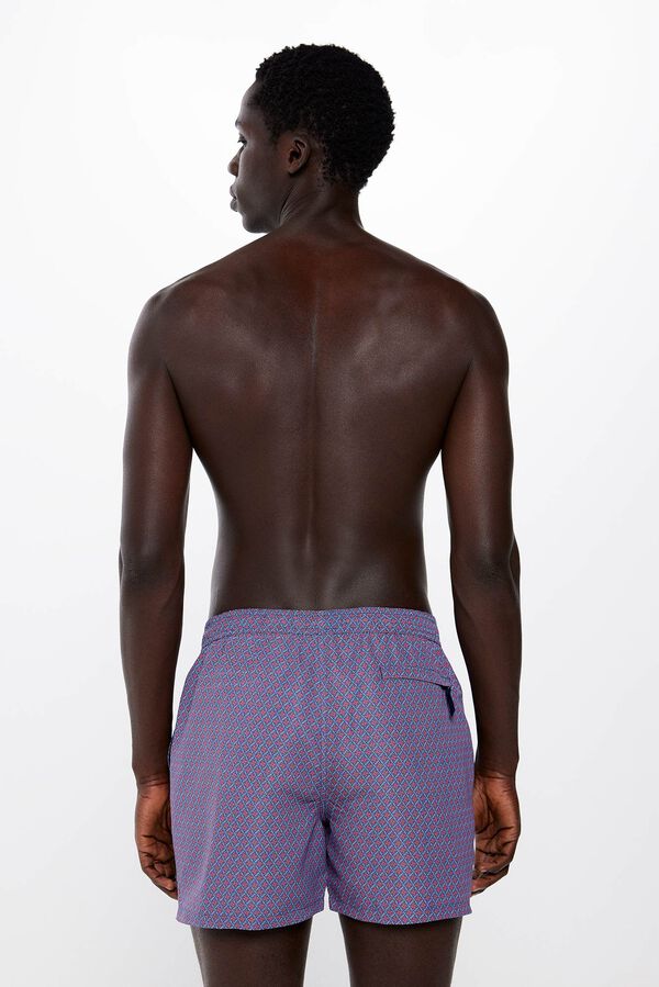 Springfield Ba&ntilde;ador estampado geom&eacute;trico rojo