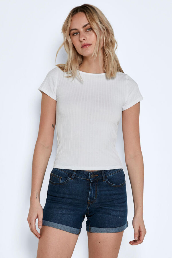 Noisy May Cal&ccedil;&otilde;es com dobra na bainha azul