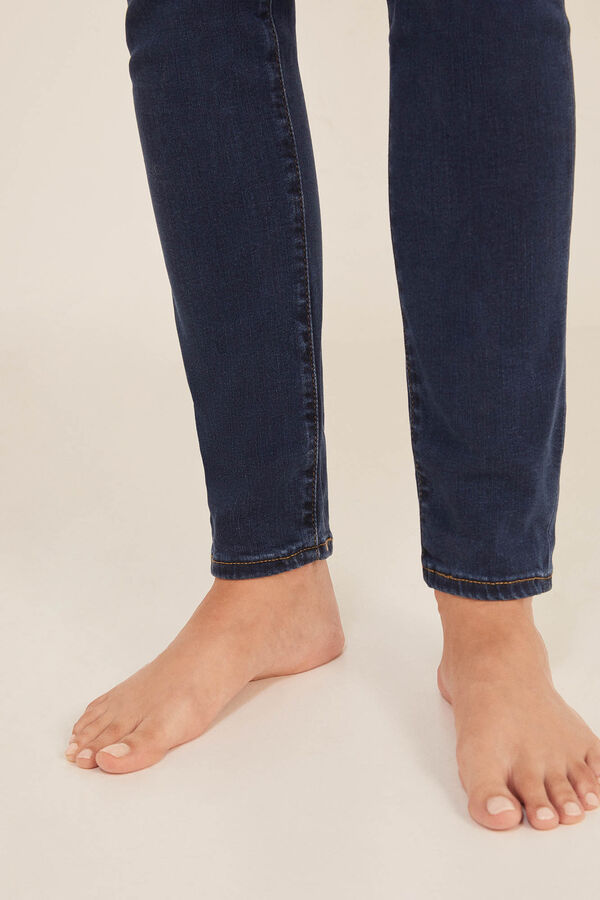 Springfield Jeans Skinny talle alto con Lyocell azul oscuro