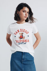 Springfield Camiseta gr&aacute;fica americana nude
