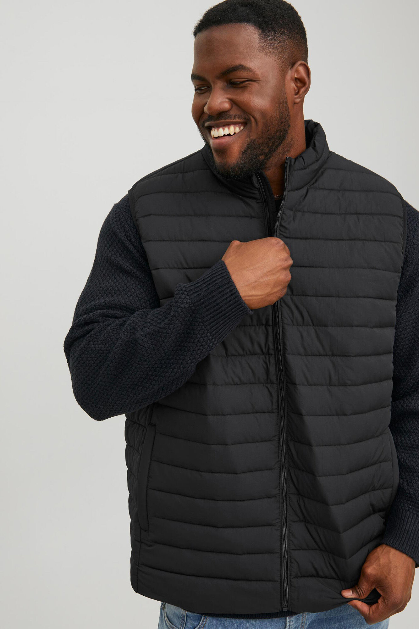 Jack & Jones PLUS Chaleco acolchado poli&eacute;ster reciclado PLUS