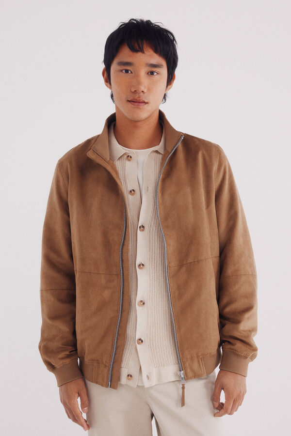Springfield Cazadora efecto ante beige