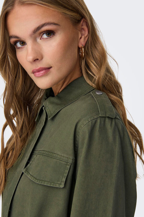 Only Chaqueta cargo kaki
