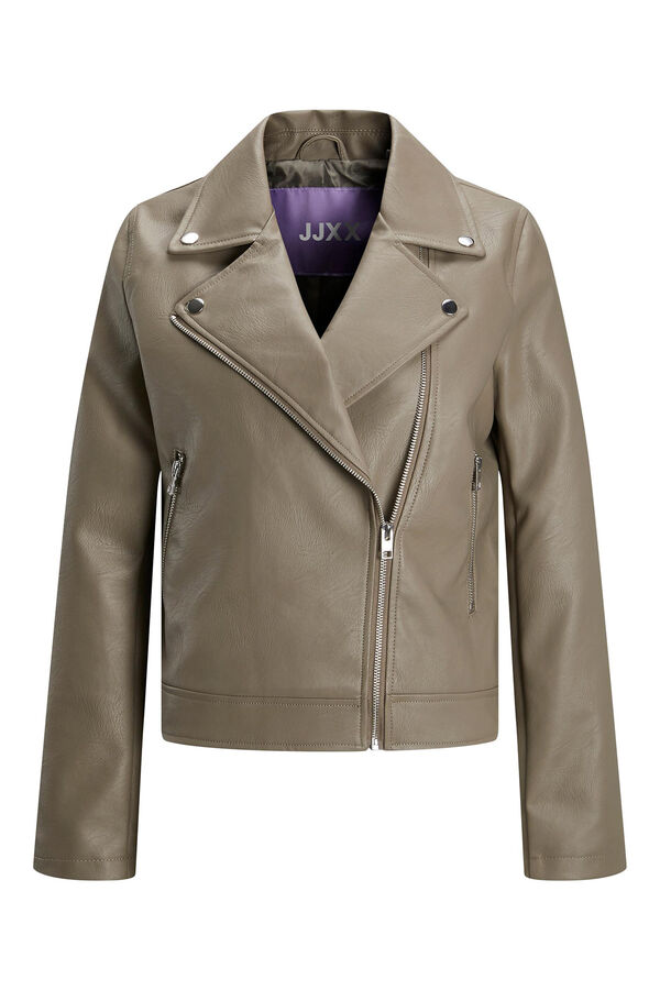Jack & Jones Casaco motard de pele sint&eacute;tica cru