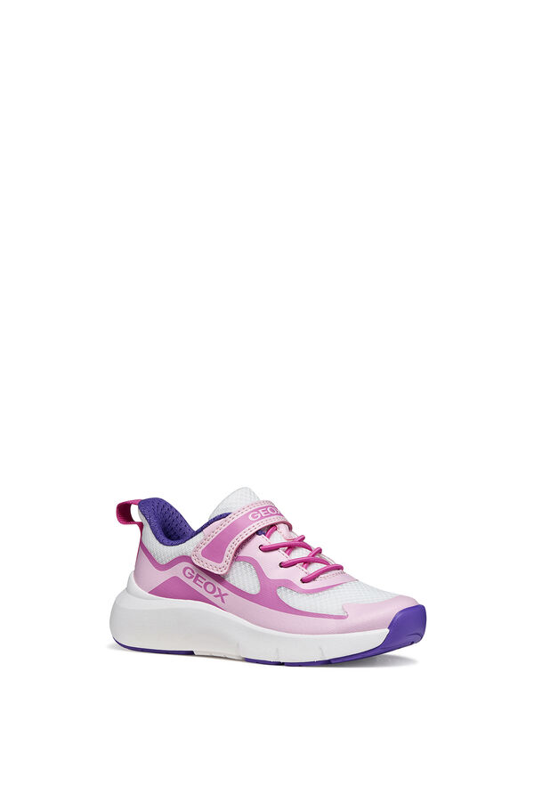 Geox T&ecirc;nis com efeito de pele rosa