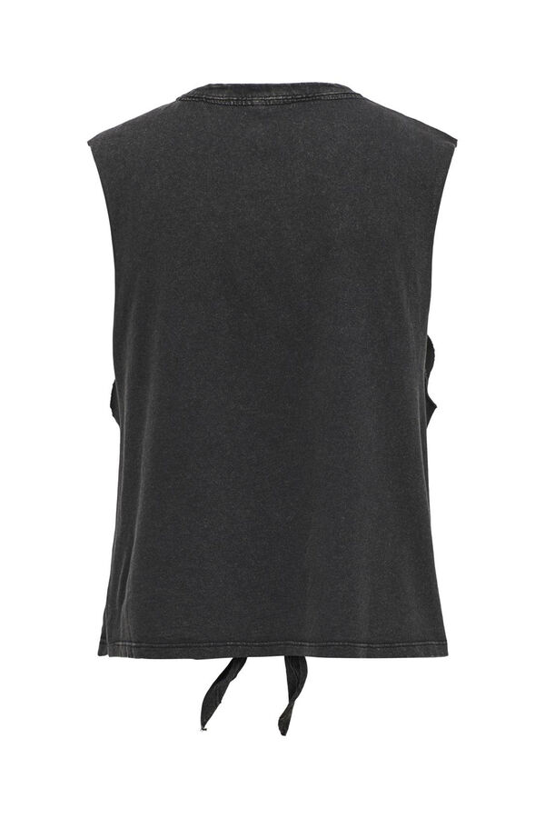 Only Camiseta sin mangas nudo negro