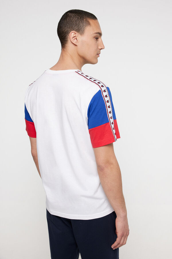 Champion T-shirt manga curta de homem branco