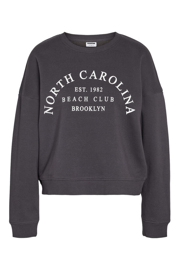 Noisy May Sudadera print frontal gris