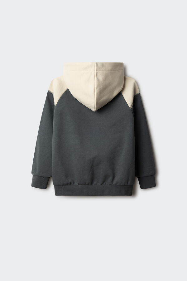 Springfield Kids Sudadera abierta color block ni&ntilde;o azul