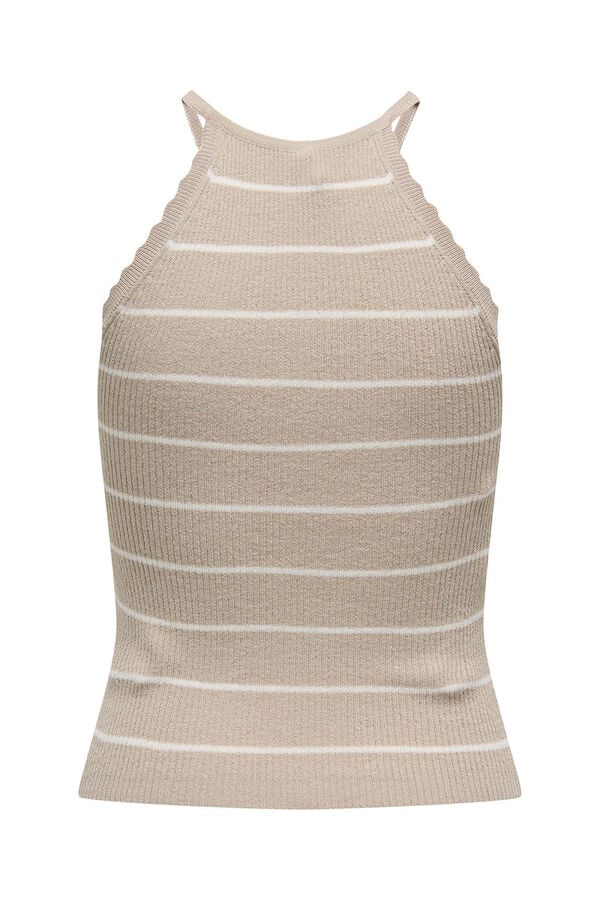 Only Camiseta ajustada tirantes gris