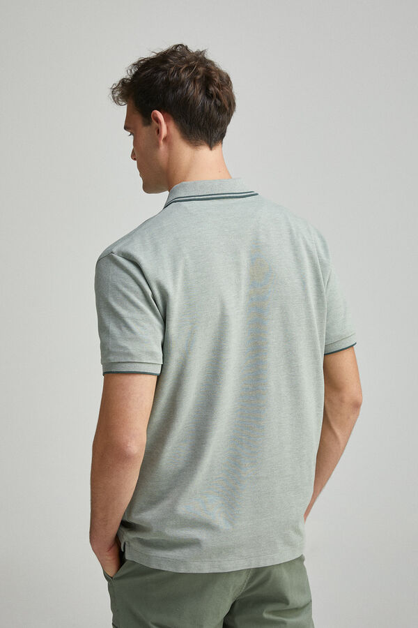 Springfield Polo piqu&eacute; detalhes contraste regular fit verde