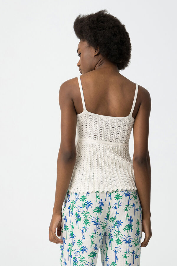 Tiffosi Top perforado blanco