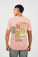 Brave Soul T-shirt de manga curta estampada rosa