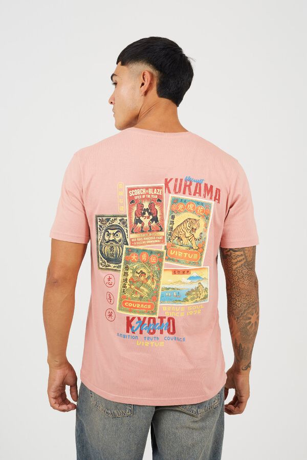 Brave Soul T-shirt de manga curta estampada rosa