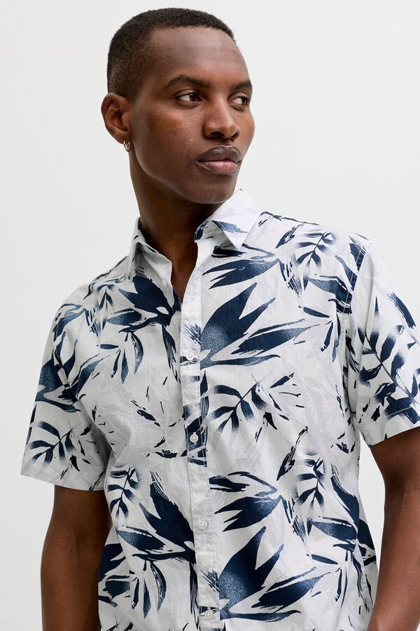 Jack & Jones Camisa regular fit estampada blanco