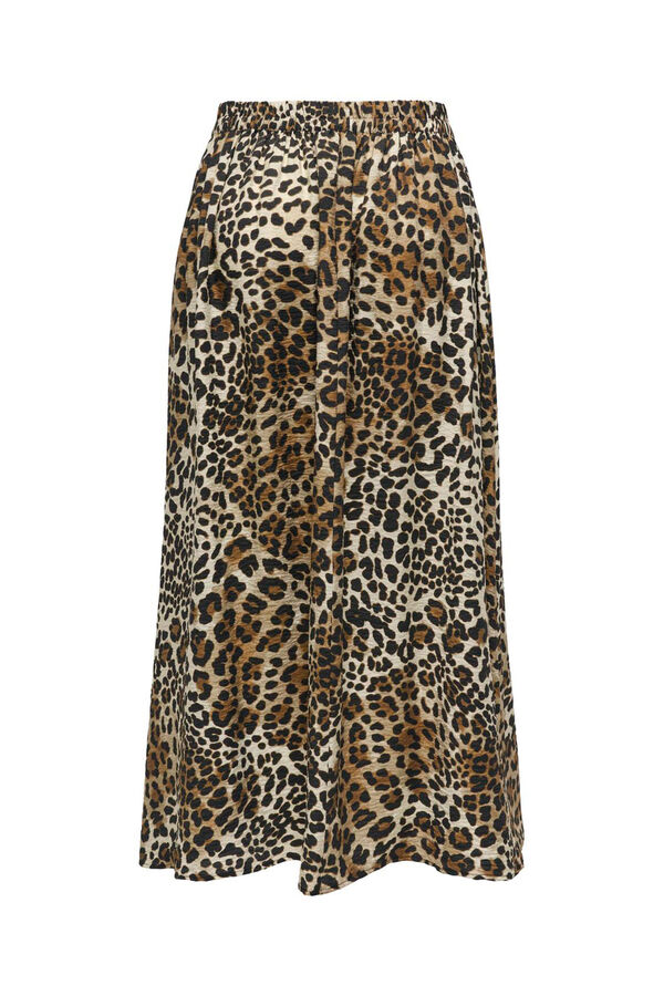 JDY Falda midi estampada blanco