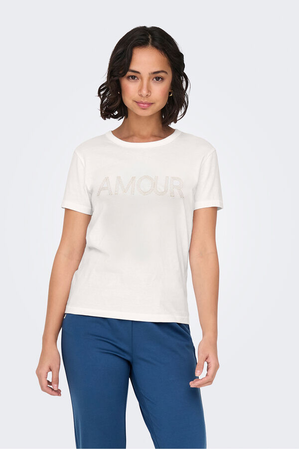 JDY Camiseta manga corta blanco