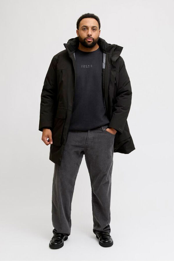 Jack & Jones PLUS Sudadera con capucha y logo negro