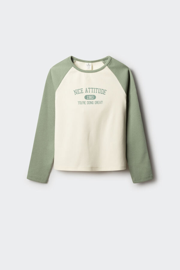 Springfield Kids Camiseta manga comprida branco