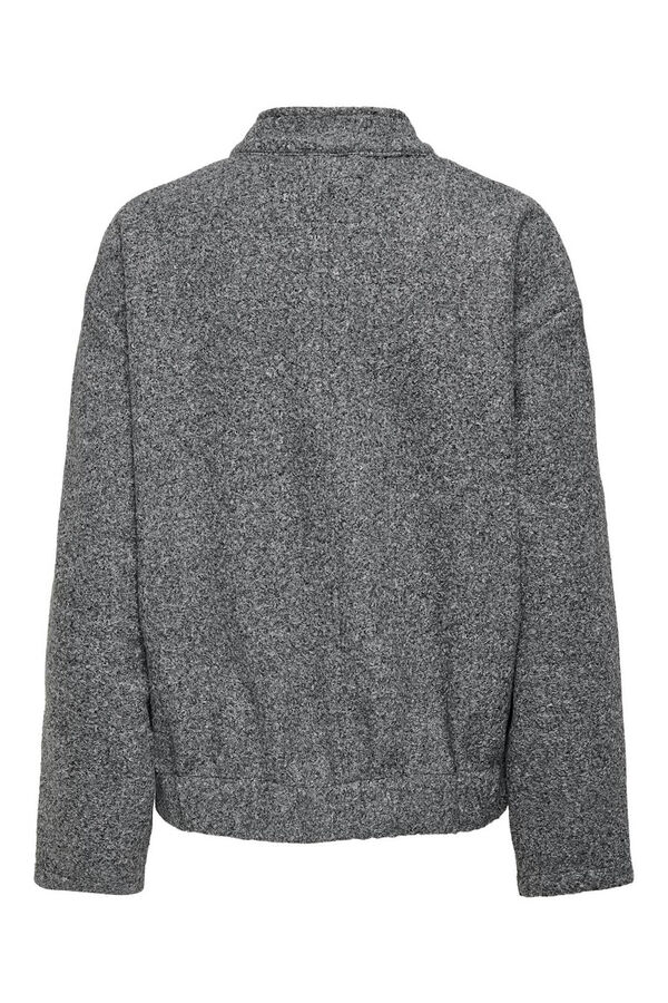 Only Jaqueta bomber com fecho-éclair cinzento