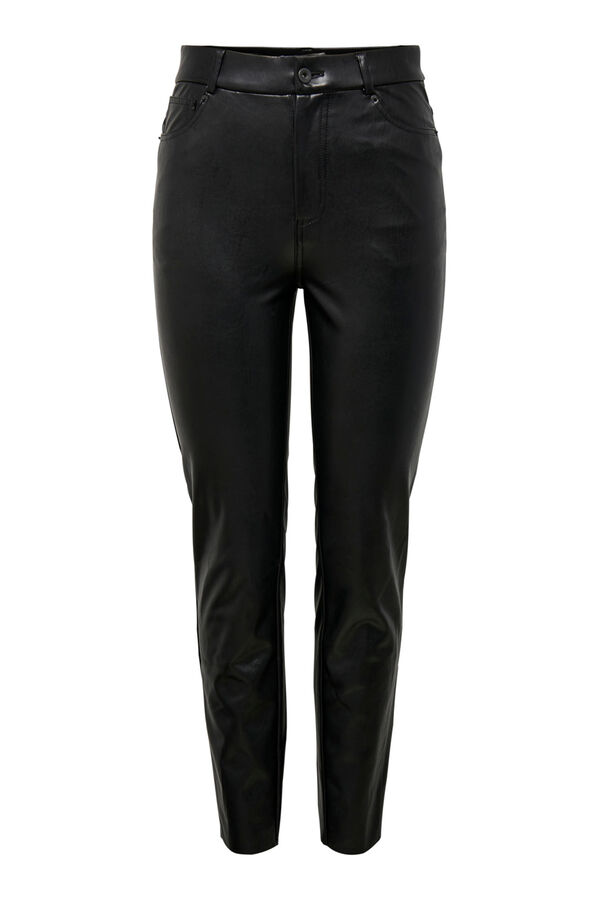 Only Cal&ccedil;as polipele cintura alta preto