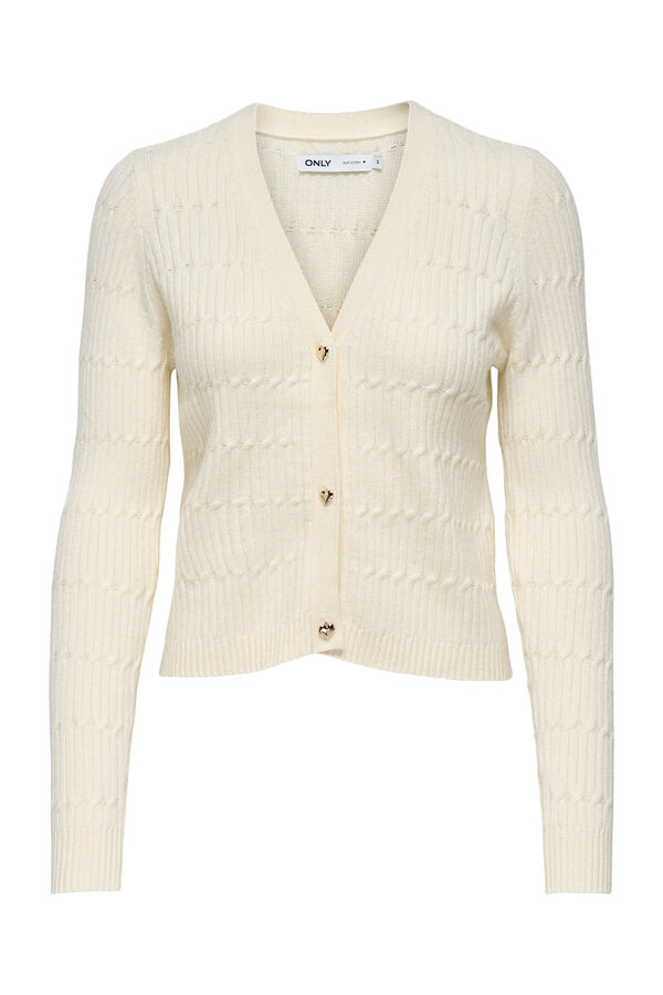Only Cardigan abotonado blanco