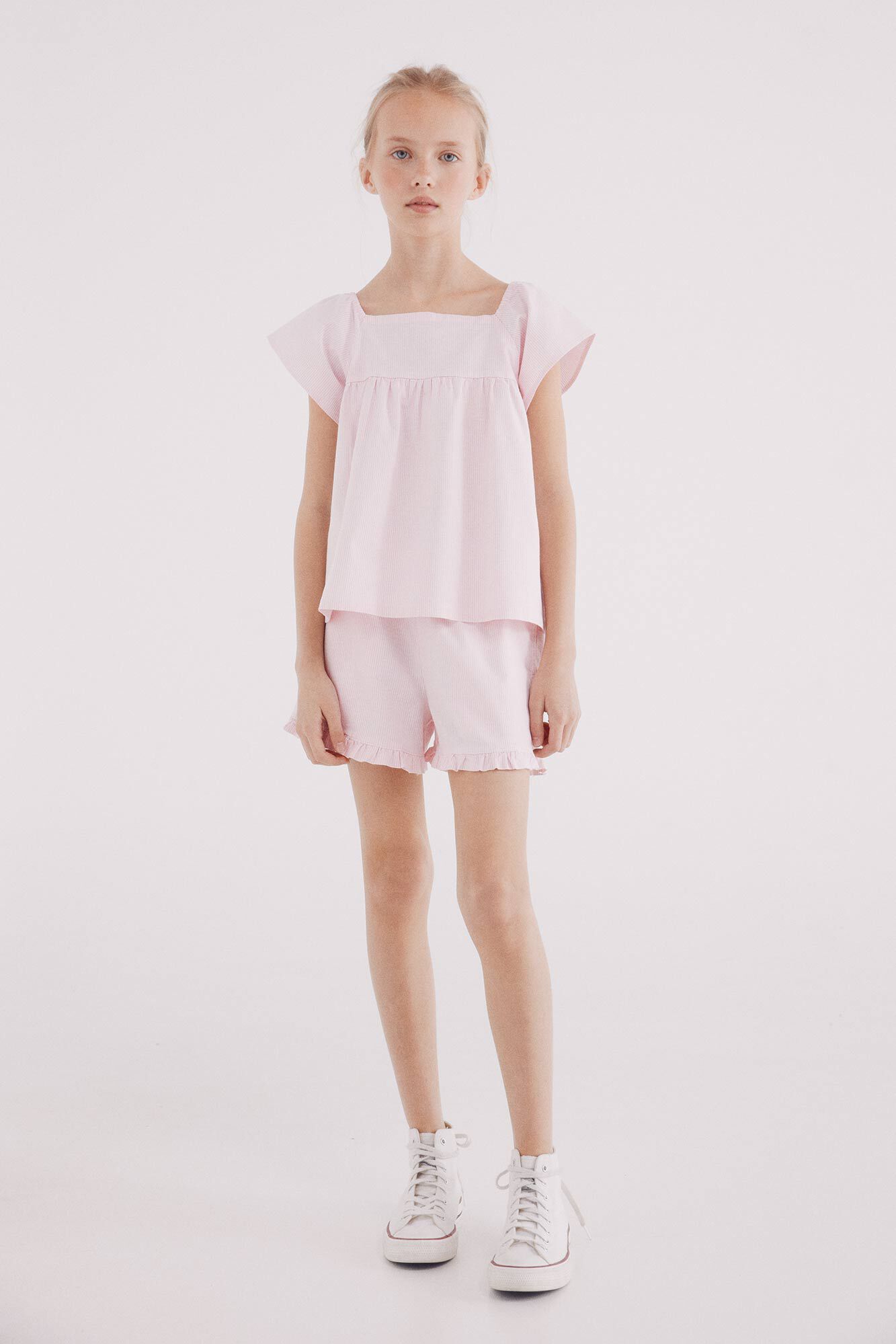 Springfield Kids Short rayas oxford ni&ntilde;a