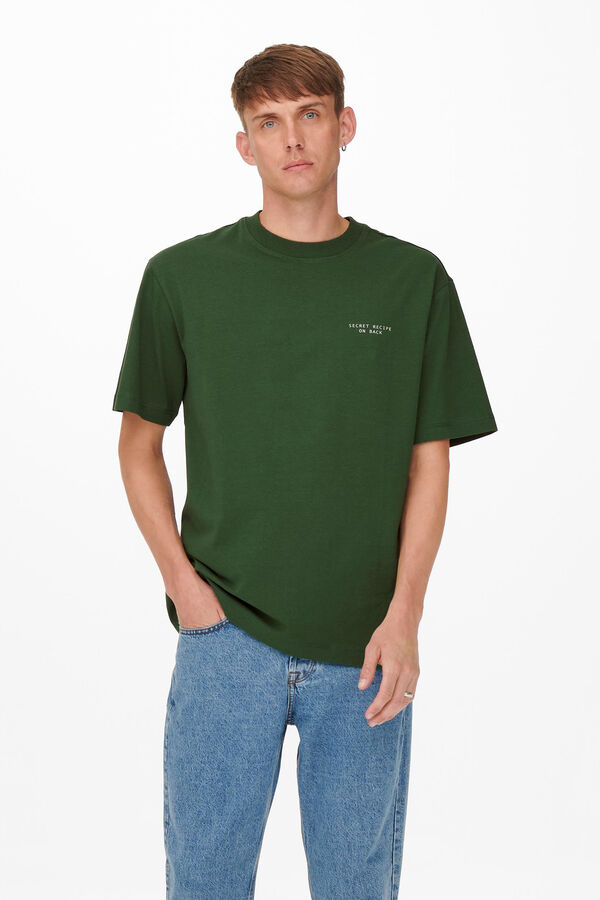 Springfield Camiseta manga corta dibujo verde