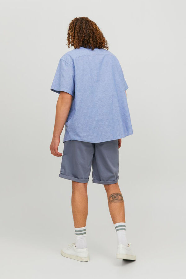 Jack & Jones PLUS Camisa com gola mao azul