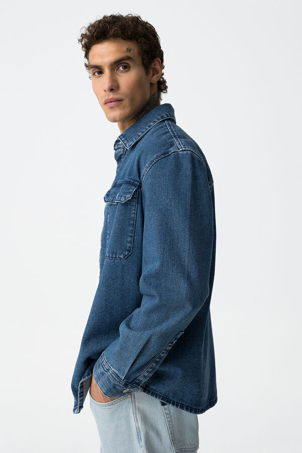Tiffosi Camisa denim oversized azul