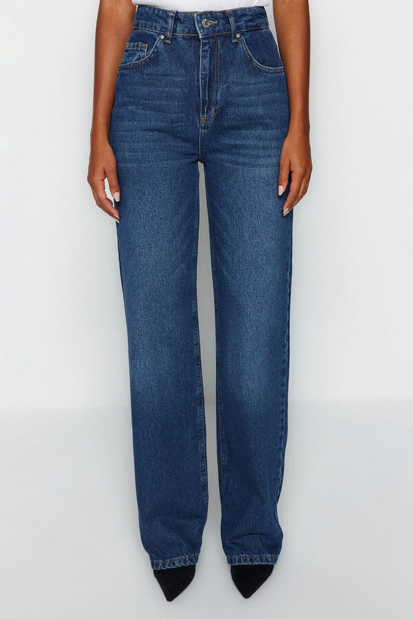 Trendyol Jeans regular de mujer azul