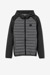 Tiffosi Chaqueta Acolchada Combinada con Capucha gris