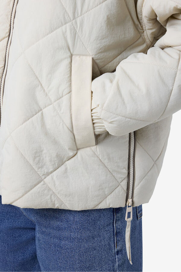 Noisy May Chaqueta quilted cremallera gris
