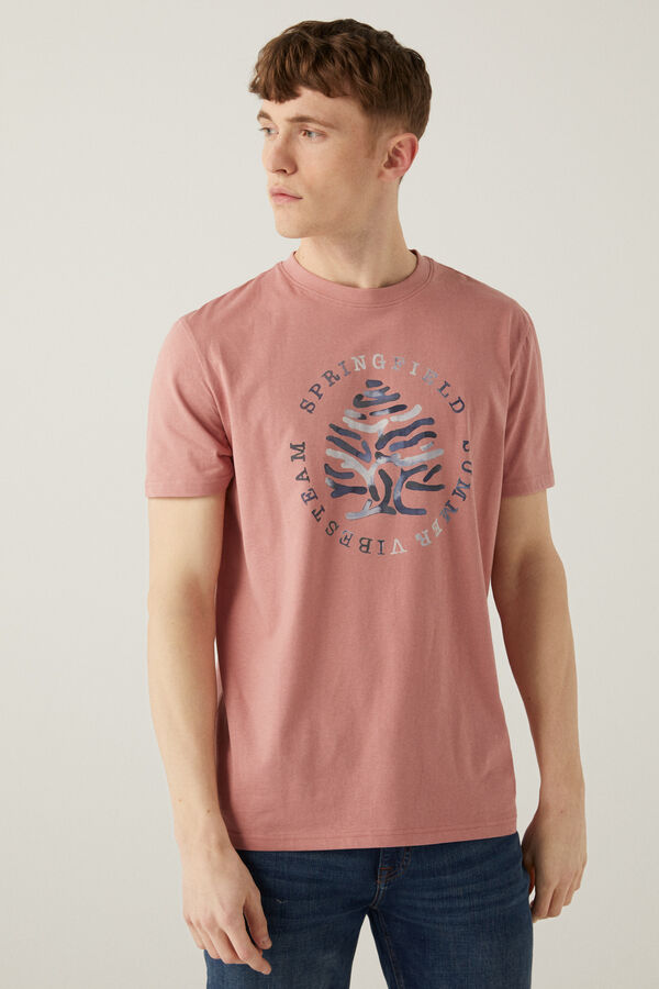 Springfield T-shirt logo rosa