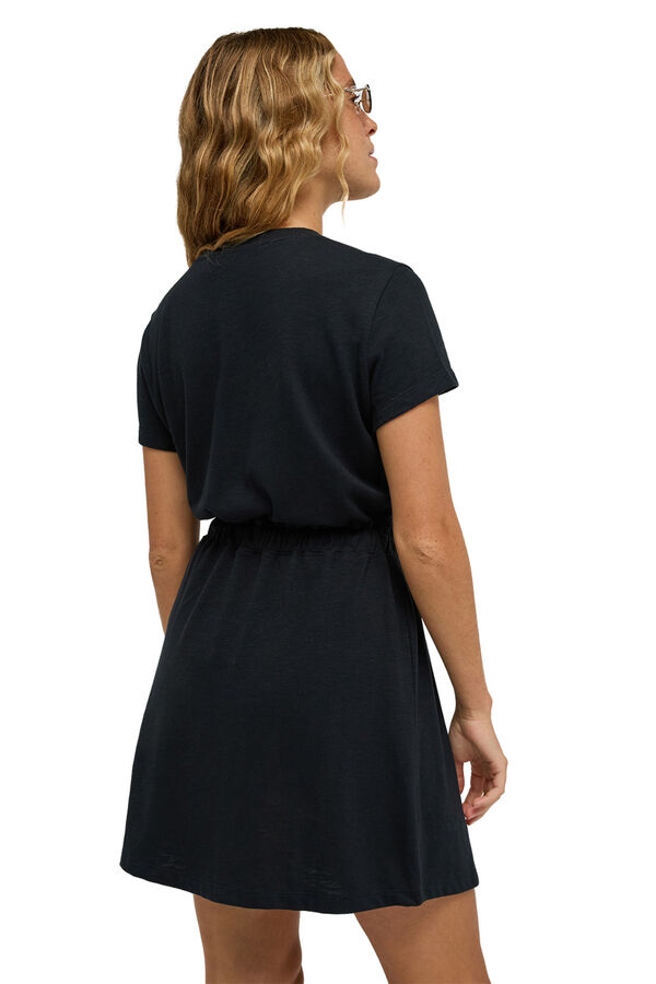 Roxy Vestido curto com cintura el&aacute;stica preto