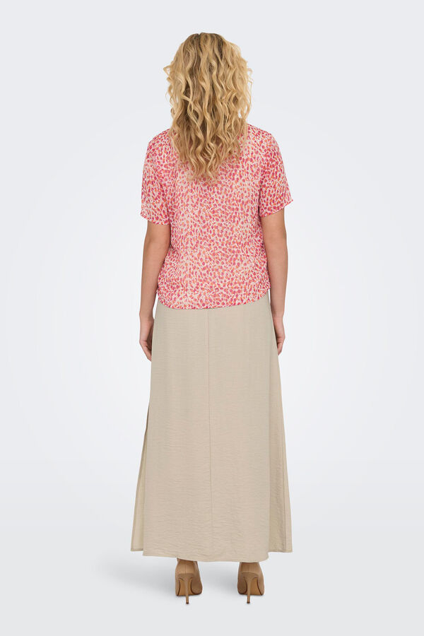 JDY Top escote pico gris