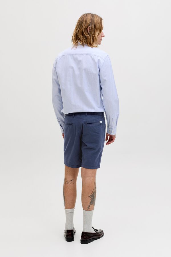 Jack & Jones Bermuda chino regular fit em linho azul