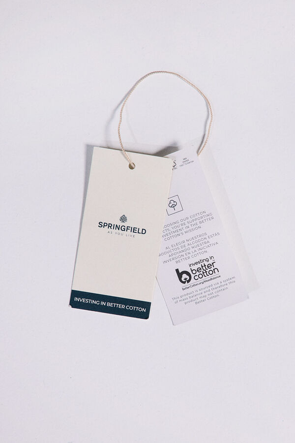 Springfield Pantal&oacute;n chino estampado slim fit negro