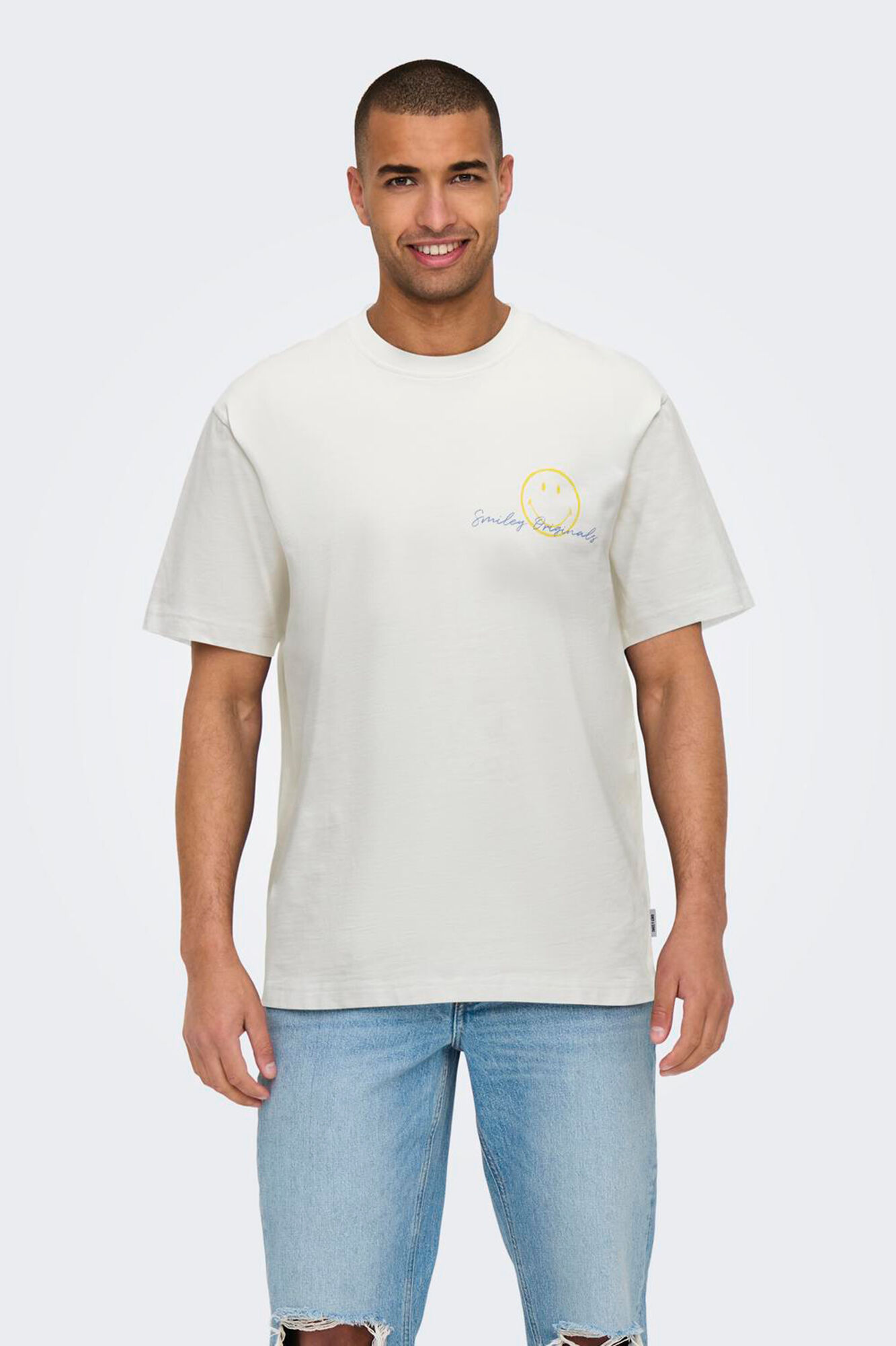 Only & Sons Camiseta de manga corta y dibujo frontal