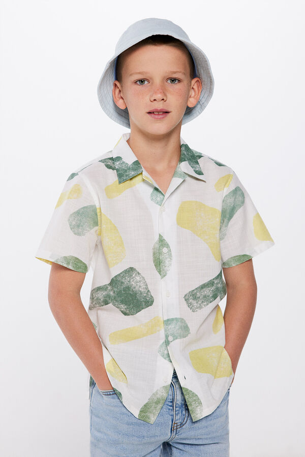 Springfield Kids Camisa estampado menino bege
