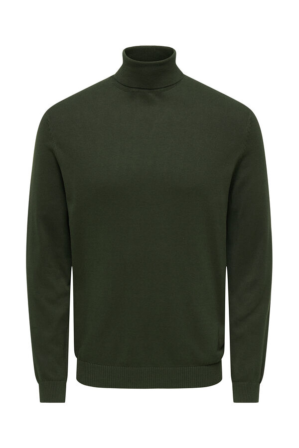 Only & Sons Jersey cuello vuelto verde