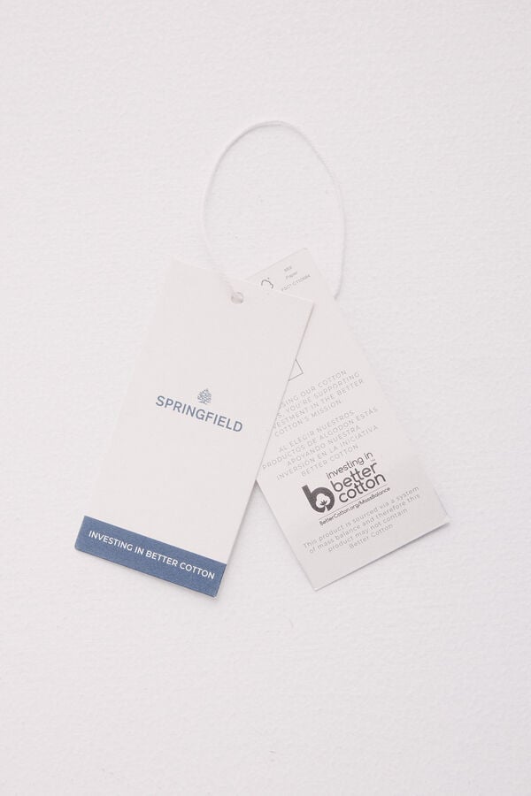 Springfield Camiseta japonesa com ondas vermelho