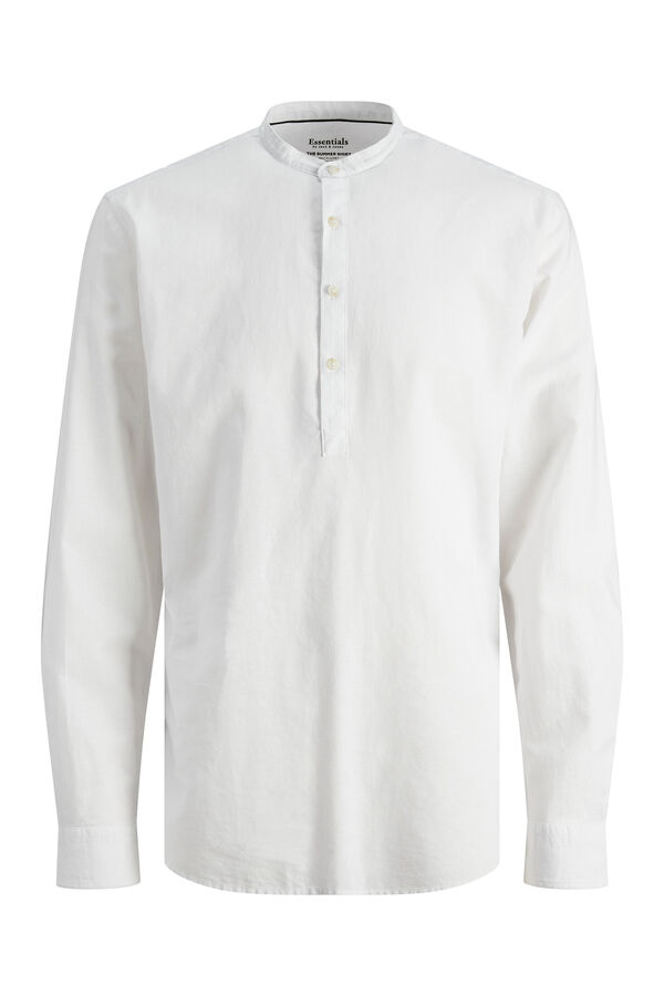 Jack & Jones Camisa con cuello mao blanco